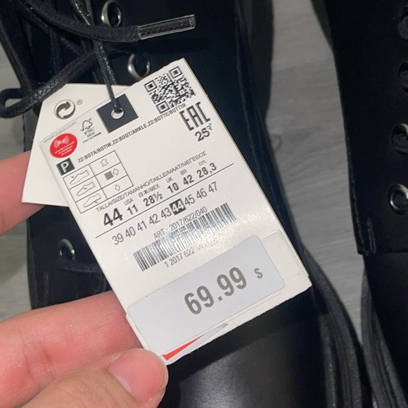 Black Faux Leather Zara Boots main image 5